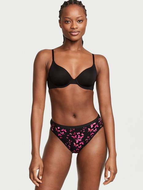 Женские хлопковые трусики Victoria's Secret брифы 1159787228 (Черный, M)