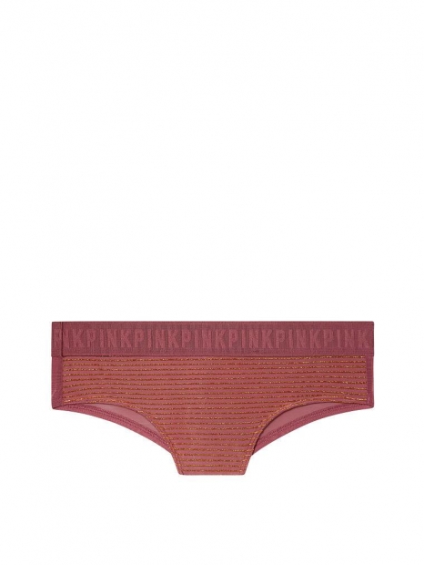 Бордовые в полоску трусики Victorias Secret низкая посадка art494118 (размер S)