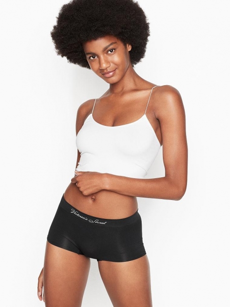 Бесшовные черные шортики трусики Victoria Secret art922221 (размер XS)