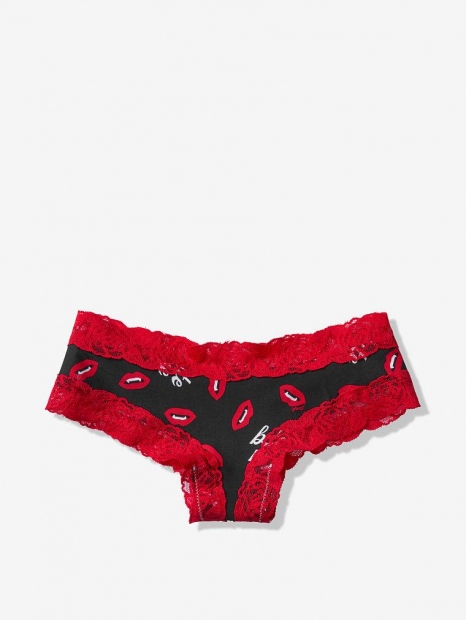 Красные с принтом кружевные трусики Victorias Secret art799272 (размер S)