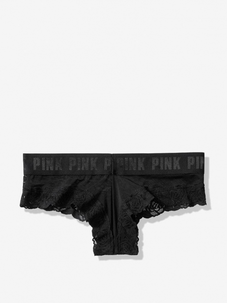 Черные кружевные трусики бразилиана Victorias Secret art816998 (размер L)