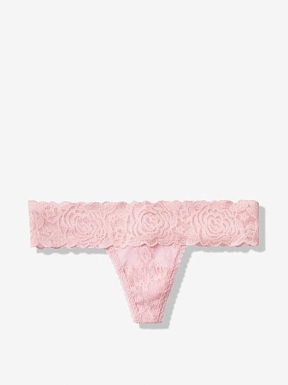 Персиковые кружевные стринги Victorias Secret art843157 (размер L)