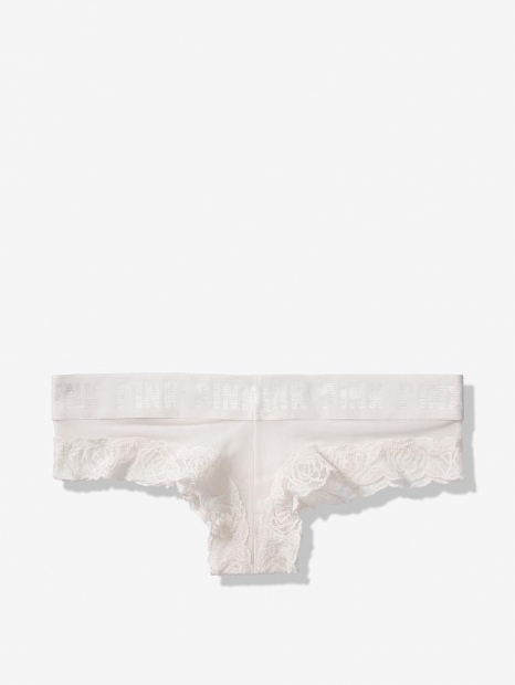 Белые кружевные трусики бразилиана Victorias Secret art464204 (размер M)