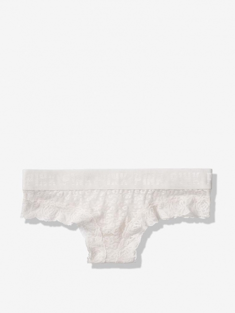 Белые кружевные трусики бразилиана Victorias Secret art464204 (размер M)