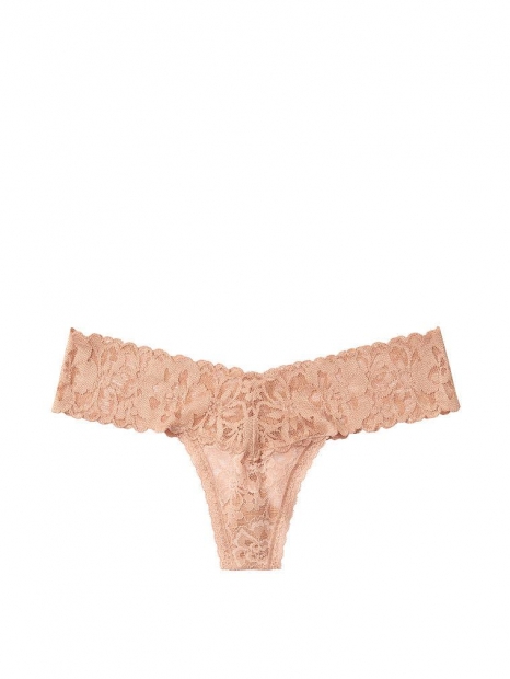 Бежевые кружевные трусики Victorias Secret art966293 (размер XL)