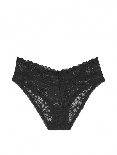 Черные кружевные трусики Victorias Secret слип размер art783427 (размер XL)