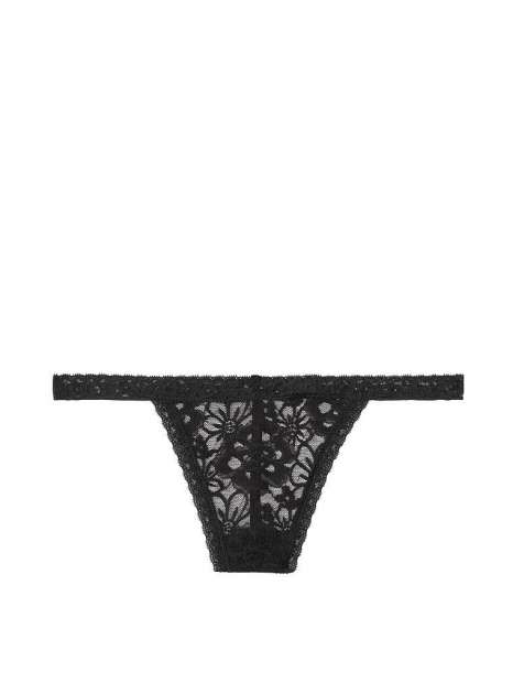 Черные женские трусики стринги Victorias Secret art217412 (размер L)