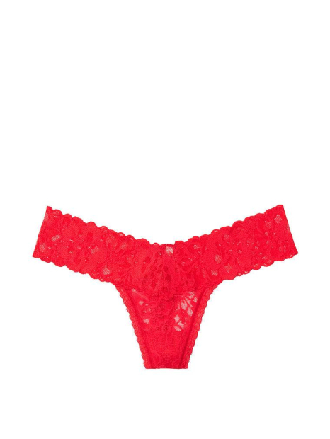 Кружевные трусики Victorias Secret 1093139400 (Красный, XS)
