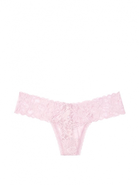 Сиреневые кружевные трусики тонг Victorias Secret art446443 (размер M)