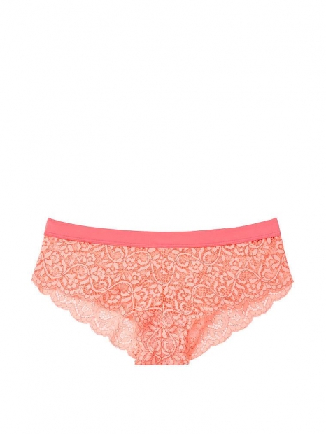 Кружевные трусики Victorias Secret персикового цвета art434501 (размер S)