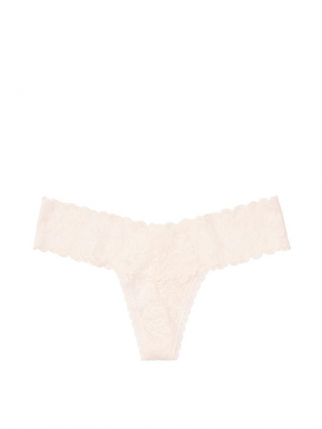 Белые кружевные трусики Victorias Secret тонг art917710 (размер M)