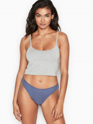 Трусики Victoria's Secret высокие в рубчик art381761 (Синий, размер S)