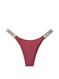 Ефектні трусики зі стразами Victorias Secret art817650 (Бордовий, розмір L)