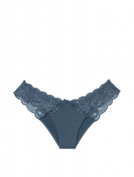 Эффектные кружевные трусики Victoria's Secret art459565 (Синий, размер L)