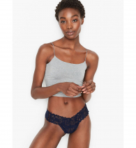 Кружевные трусики Victorias Secret 1159754413 (Синий, XL)