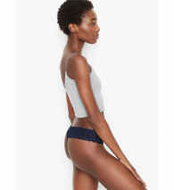 Кружевные трусики Victorias Secret 1159754413 (Синий, XL)