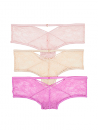 Набор трусиков Victoria's Secret art781844 (Бежевый/Розовый/Сиреневый, размер S)