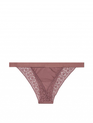 Трусики бикини с кружевом Victoria's Secret art301989 (Бордовый, размер S)