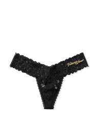 Трусики кружевные Victoria's Secret art423331 (Черный, размер XS)