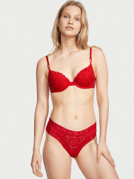 Кружевные трусики чики Victoria's Secret 1159763216 (Красный, XXL)
