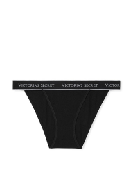 Черные трусики Victoria's Secret танга 1159768680 (Черный, XS)