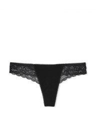 Кружевные трусики тонг Victoria's Secret 1159765709 (Черный, S)