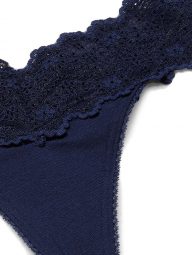 Кружевные трусики тонг Victoria's Secret 1159767622 (Синий, M)