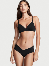 Бесшовные трусики хипхагер Victoria's Secret с шиммером 1159768684 (Черный, S)