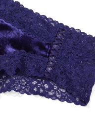Женские кружевные трусики Victoria's Secret чики с бархатом 1159768688 (Фиолетовый, S)