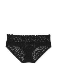 Кружевные трусики хипхаггеры Victoria's Secret 1159768816 (Черный, M)