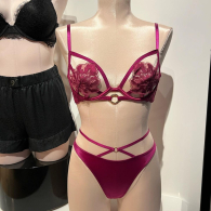 Женские трусики тонг Victoria's Secret с ремешками 1159768909 (Розовый, XS)