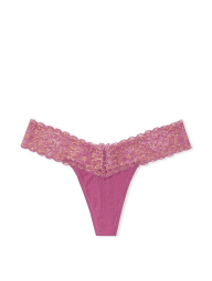 Кружевные трусики тонг Victoria's Secret 1159770039 (Розовый, S)
