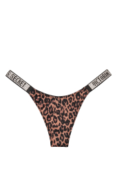 Эффектные трусики со стразами Victoria's Secret 1159770048 (Леопардовый, L)