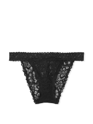 Женские кружевные трусики Victoria's Secret стринг бикини 1159769203 (Черный, S)