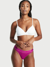 Трусики тонг Victoria's Secret с логотипом 1159770728 (Розовый, XS)