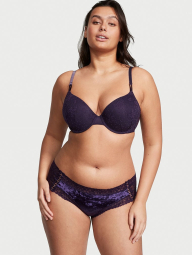 Женские кружевные трусики Victoria's Secret чики с бархатом 1159769845 (Фиолетовый, S)