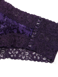Женские кружевные трусики Victoria's Secret чики с бархатом 1159769845 (Фиолетовый, S)
