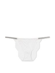 Стильные трусики со стразами Victoria's Secret чики с кружевом 1159770711 (Белый, XL)