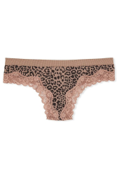 Трусики Victoria's Secret тонг с кружевом 1159770127 (Леопардовый, M)