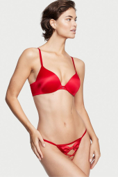 Открытые трусики стринги Victoria's Secret с бантом 1159771704 (Красный, XS)
