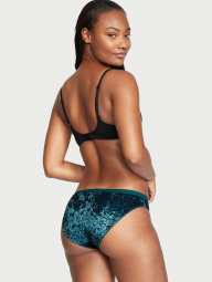 Женские бархатные трусики бикини Victoria's Secret 1159771217 (Зеленый, L)