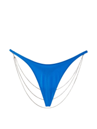 Невероятные трусики стринг Victoria's Secret с цепочкой 1159773962 (Синий, S)