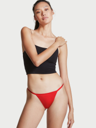 Трусики стринги Victoria's Secret с логотипом 1159773411 (Красный, S)