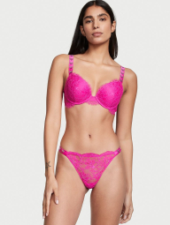 Эффектные кружевные трусики со стразами Victoria's Secret бразилиана 1159773718 (Розовый, XL)