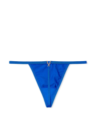 Невероятные гладкие трусики Victoria's Secret стринги с логотипом 1159774525 (Синий, XS)