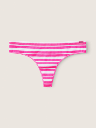 Женские трусики тонг Victoria's Secret PINK в рубчик 1159780453 (Розовый, XS)