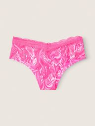 Бесшовные трусики чикстер Victoria's Secret Pink с кружевом 1159780570 (Розовый, S)