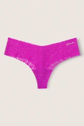 Бесшовные кружевные трусики Victoria's Secret Pink тонг 1159784210 (Розовый, S)