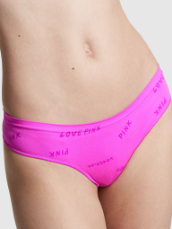 Гладкие трусики тонг Victoria's Secret Pink с логотипом 1159785954 (Розовый, S)