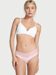 Женские трусики с кружевом Victoria's Secret хипхагер 1159789016 (Розовый, XXL)